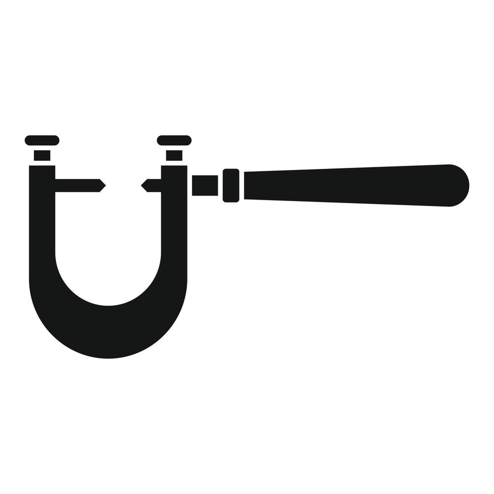 Engineer micrometer icon simple vector. Vernier caliper vector
