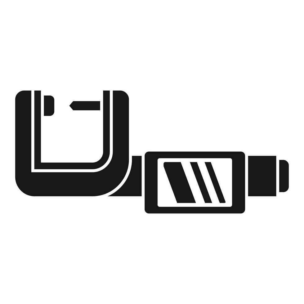 Digital micrometer icon simple vector. Vernier caliper vector