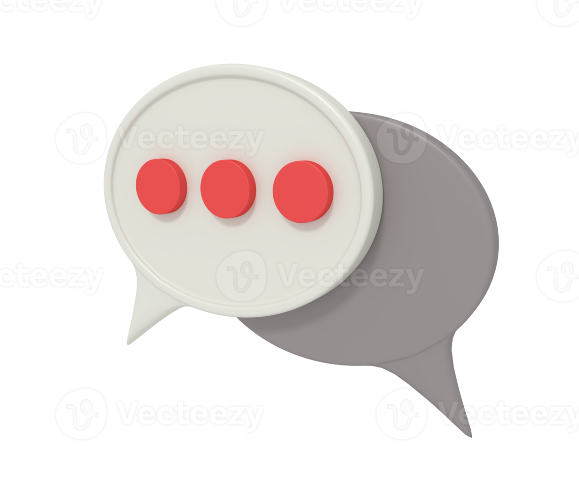 3d illustration of bubble communication png