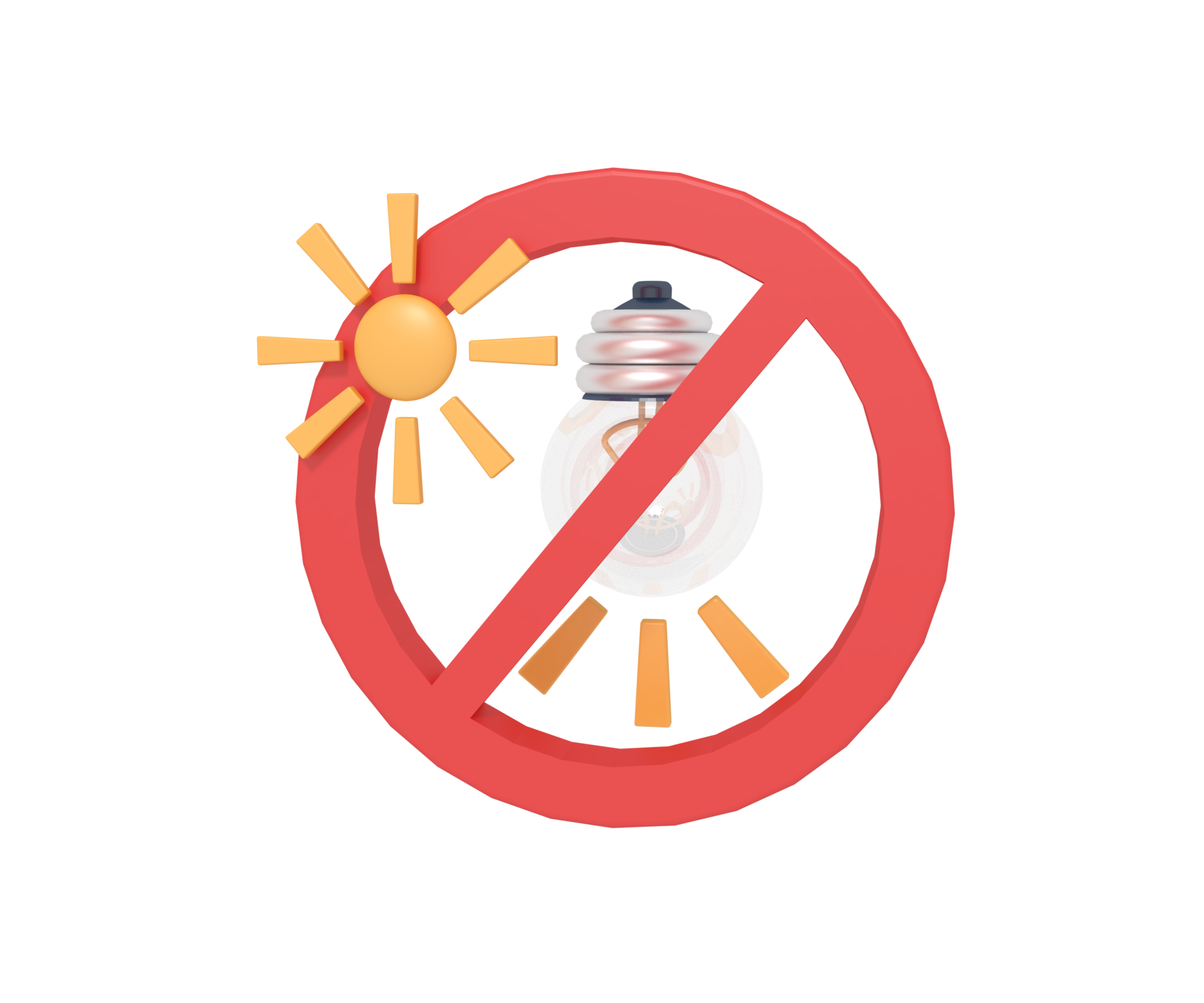 Free 3d illustration of do not turn on the light the day 15110860 PNG