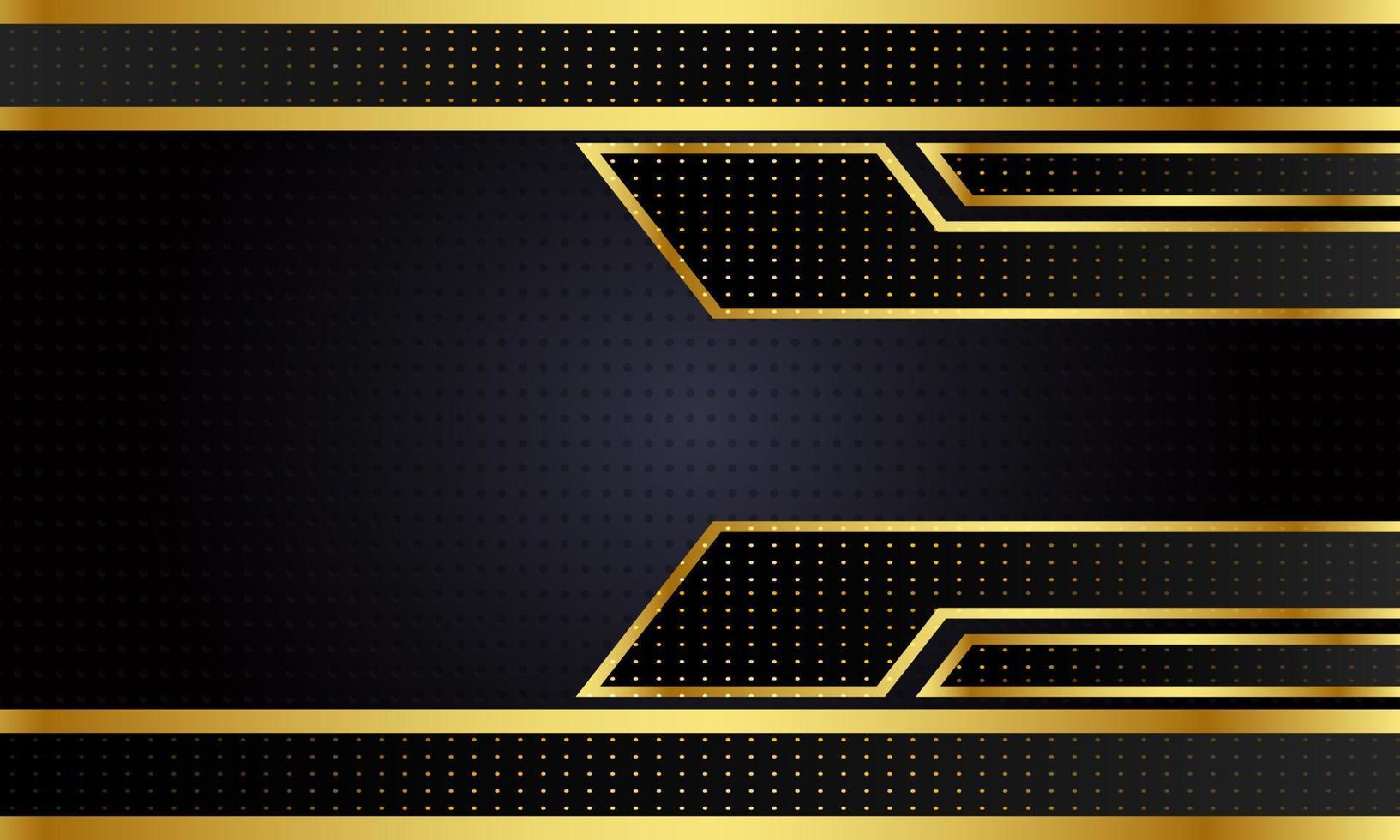 Abstract premium black and grid gold geometric background. abstract