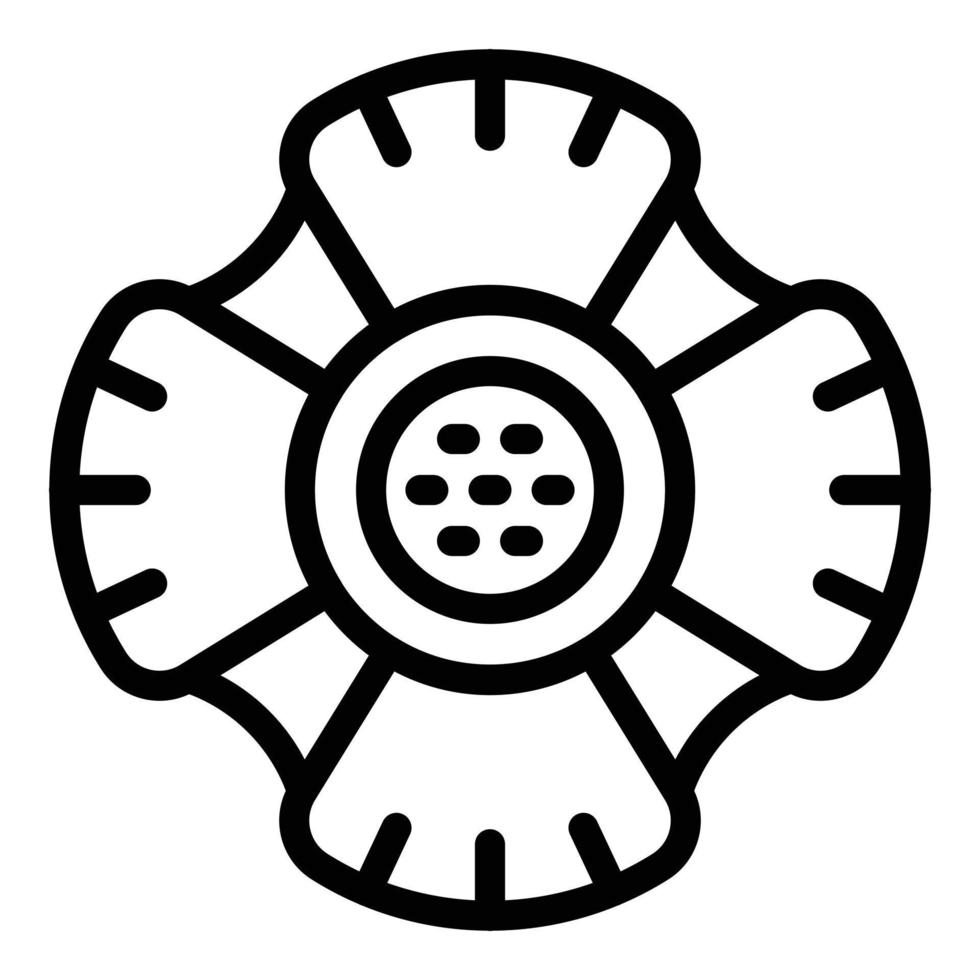 Nepenthes rafflesia icon outline vector. Flower tropical vector
