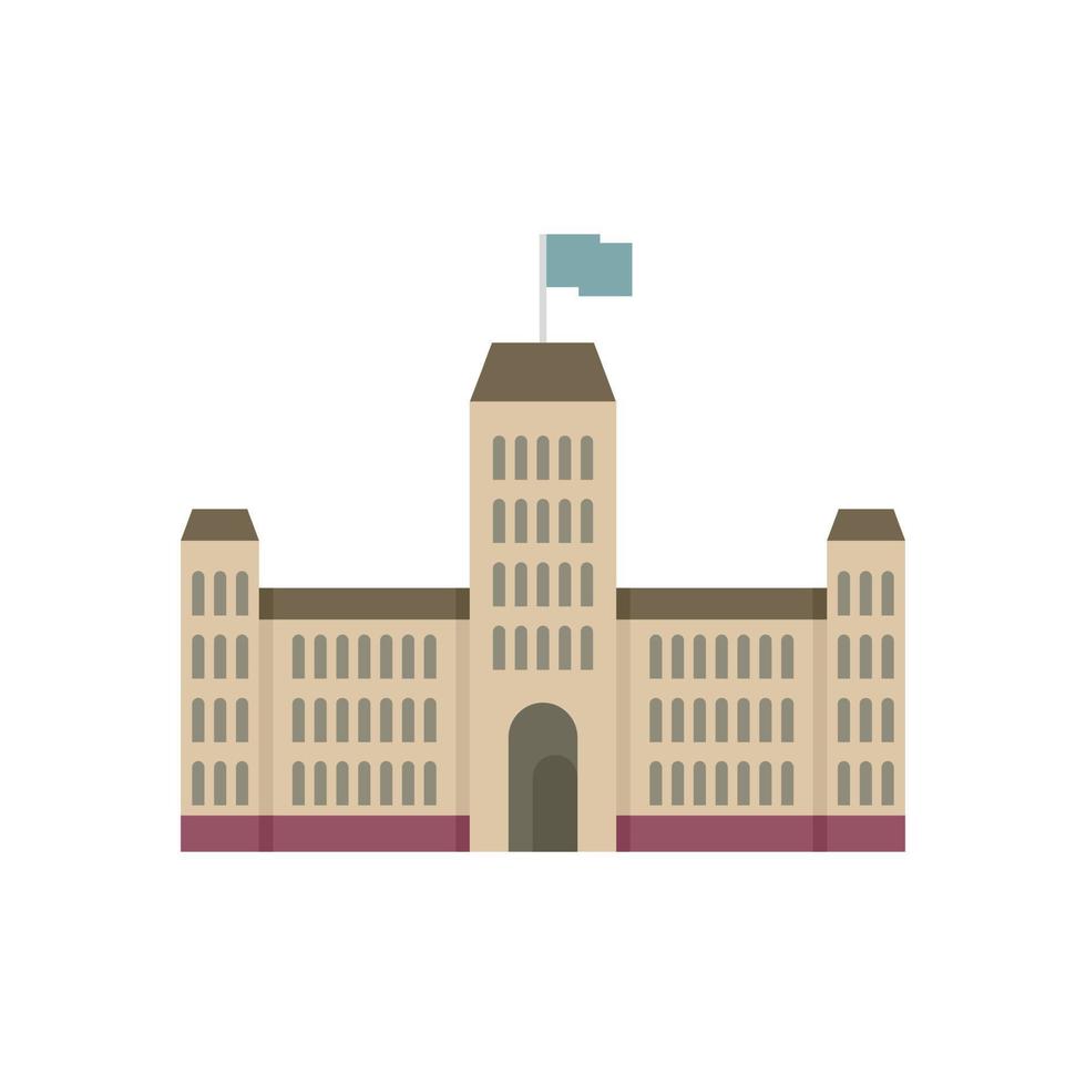 parlamento construcción icono plano aislado vector