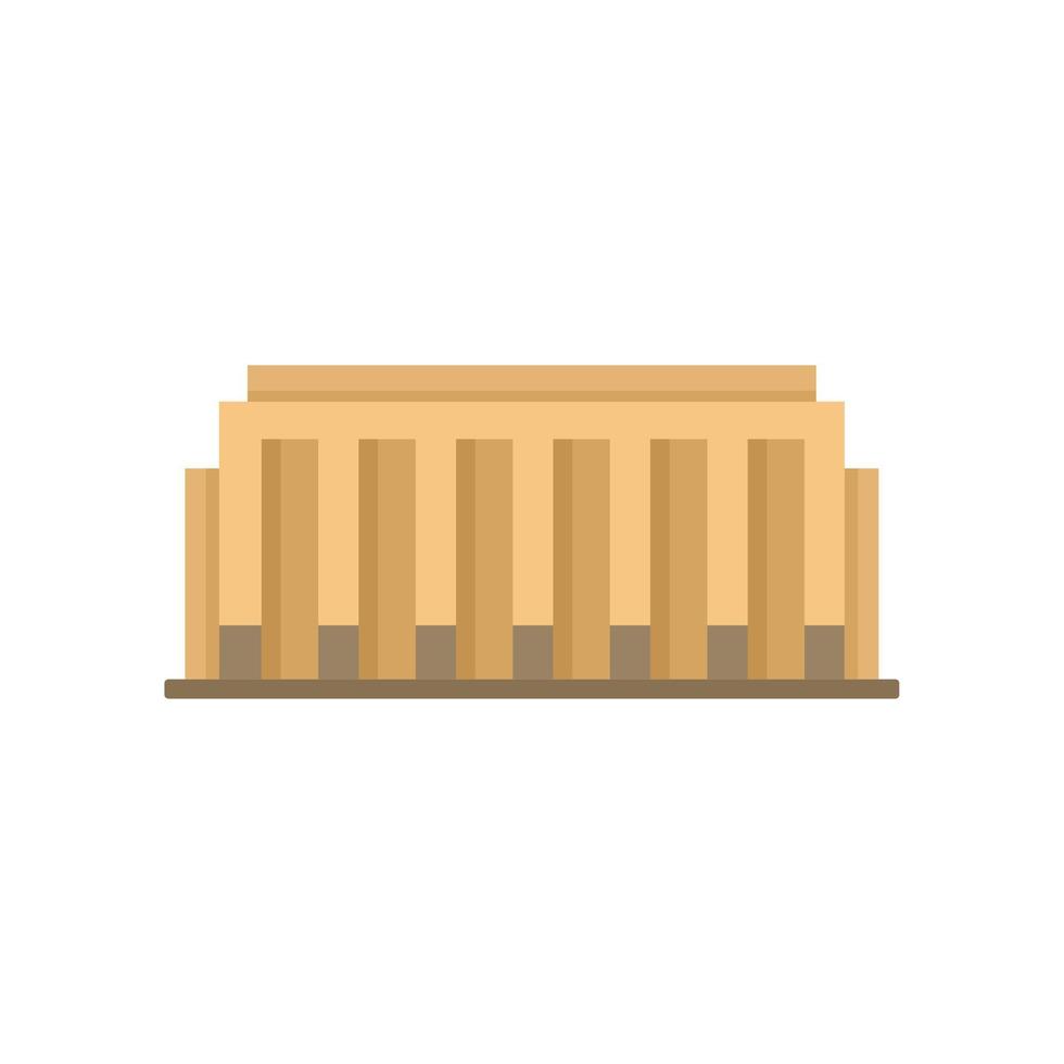 Country parliament icon flat isolated vector