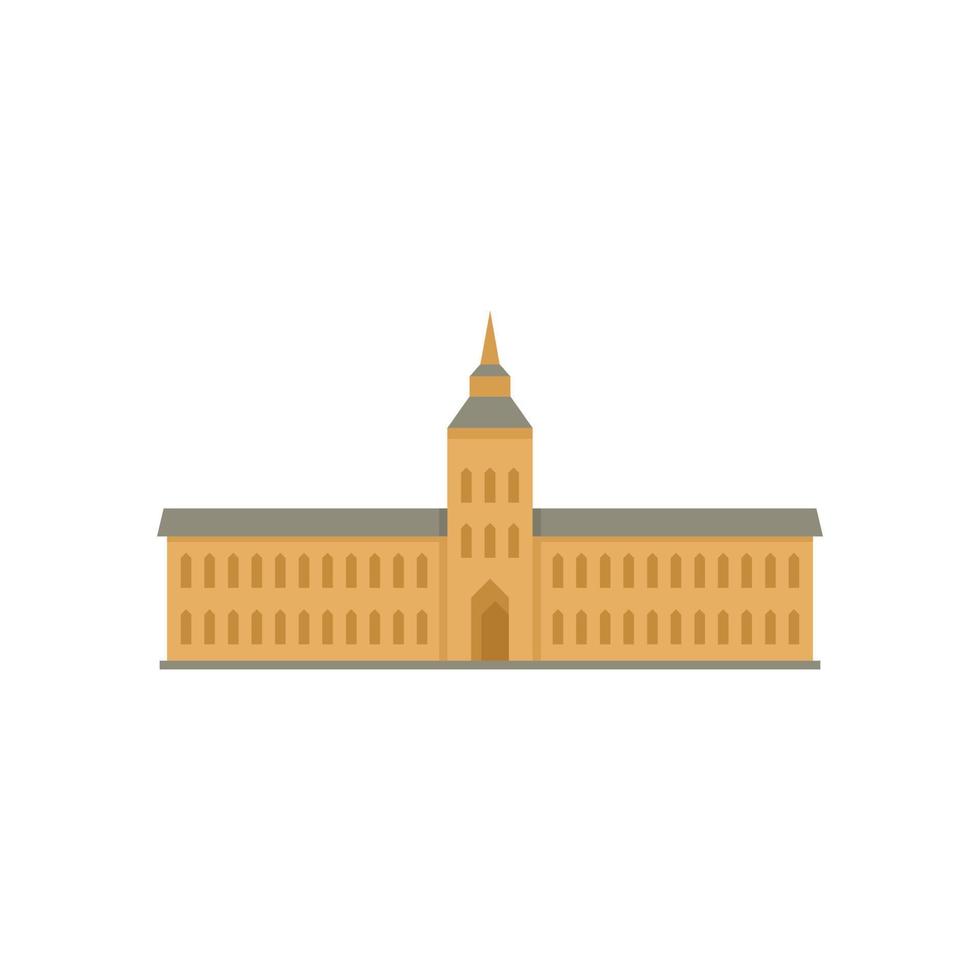 Parliament hall icon flat isolated vector