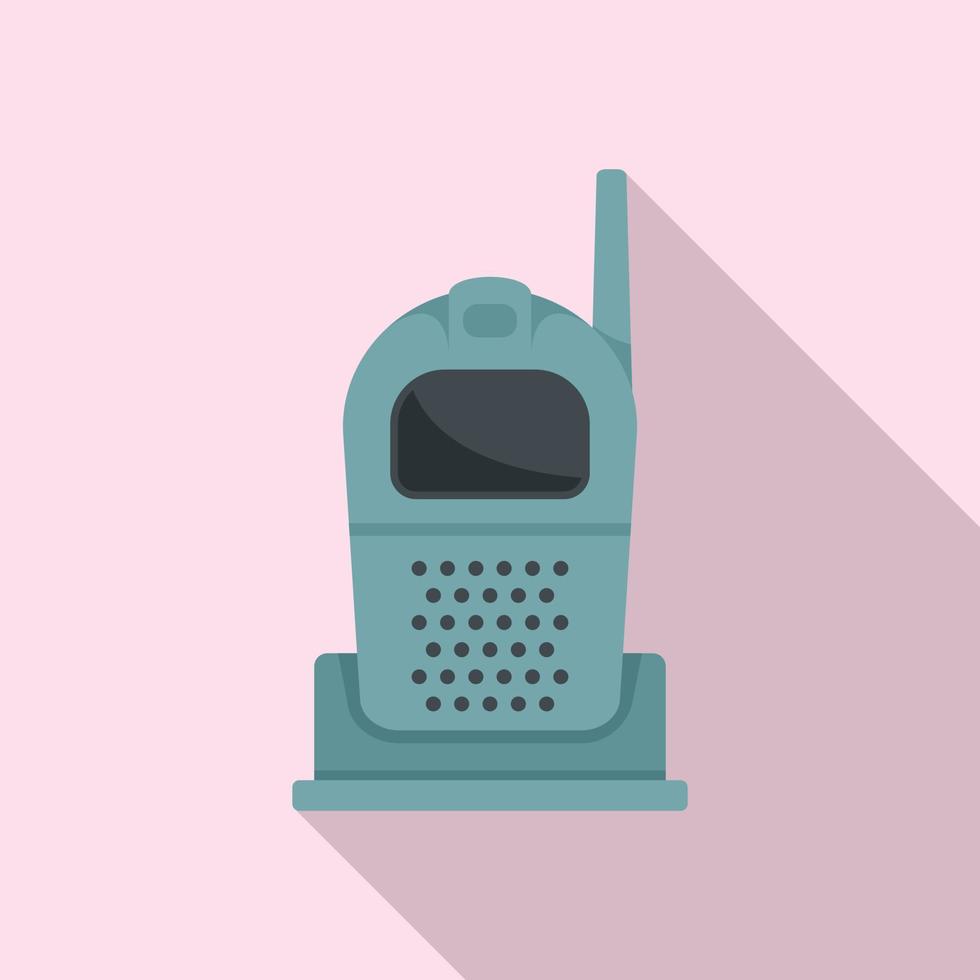 Babyphone icon flat vector. Radio monitor vector