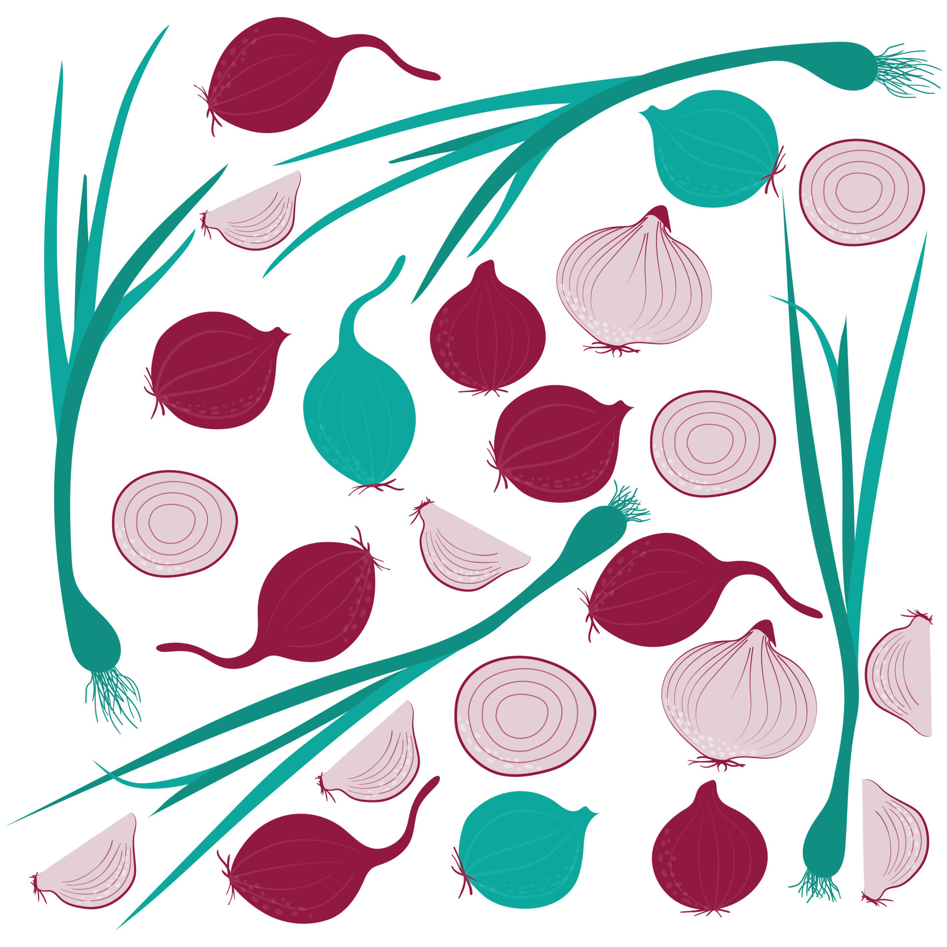Onion and leek print pattern background in flat design for kitchen wallpaper template design 15111028 Vector Art at Vecteezy Onion and leek print pattern background in flat design for kitchen wallpaper template design 15111028 Vector Art at Vecteezy