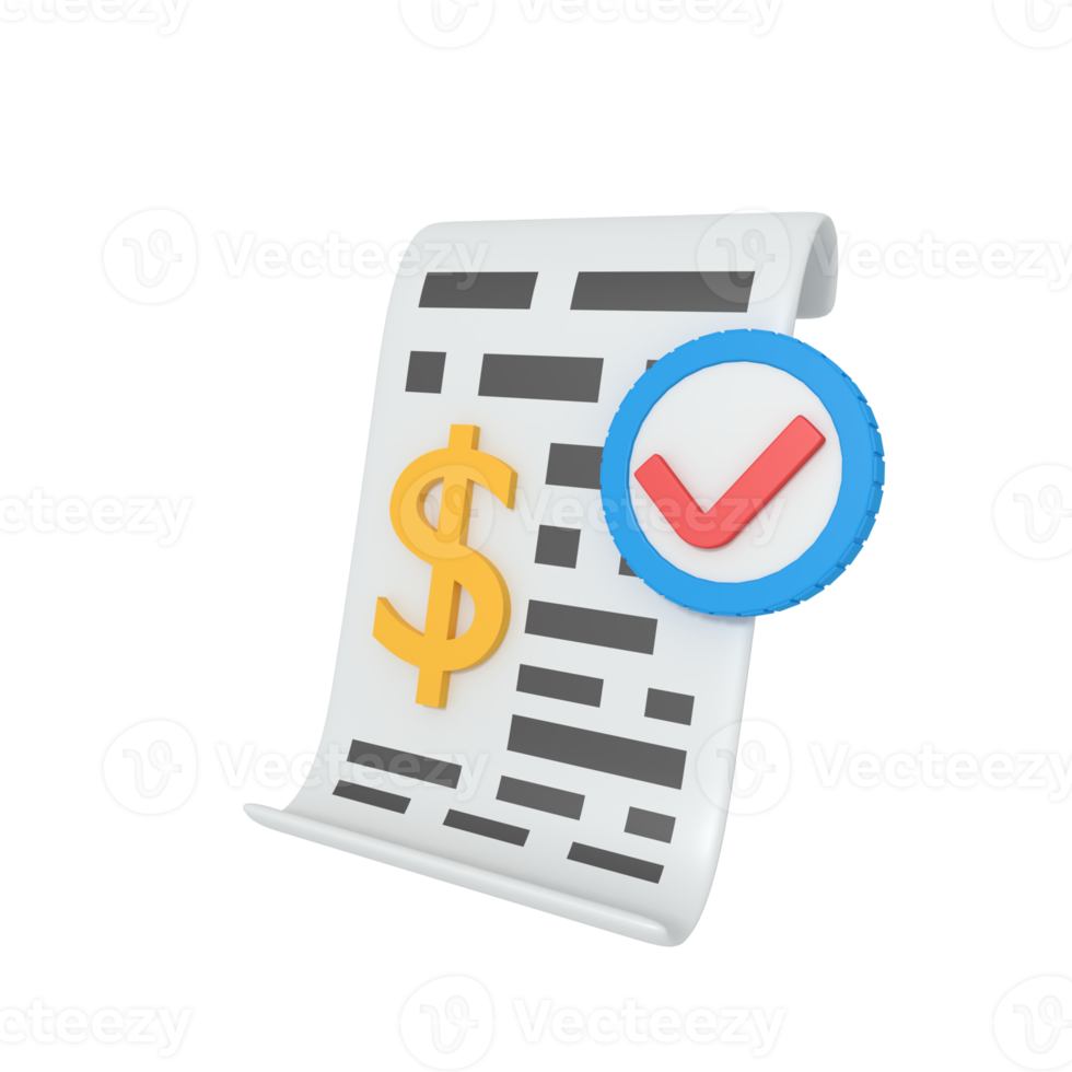 3d illustration du rapport de réussite de paiement png