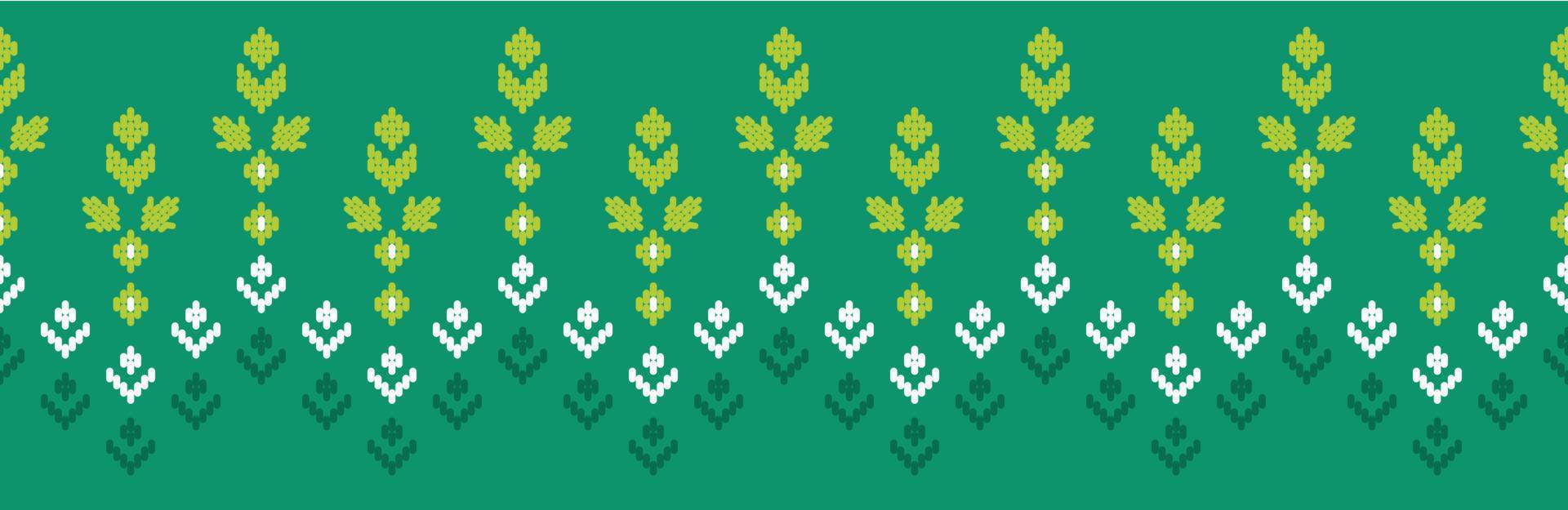 Motif ethnic handmade border beautiful art. Ethnic leaf floral background art. folk embroidery, Mexican, Peruvian, Indian, Asia, Moroccan, Turkey, and Uzbek style. Aztec geometric art ornament print. vector