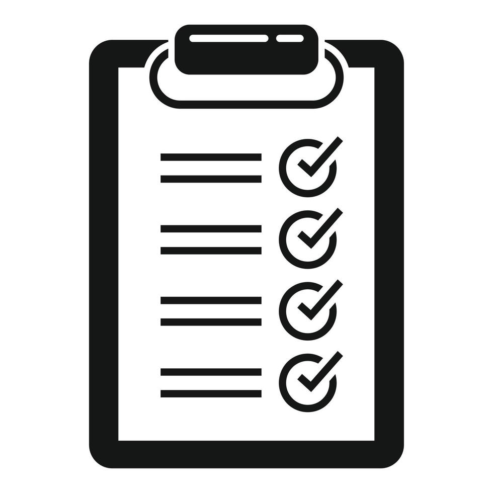 Standard clipboard icon simple vector. Policy quality vector