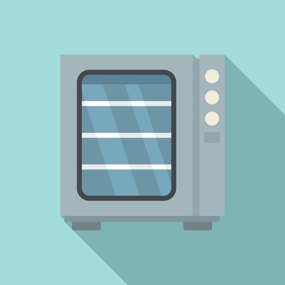 Oven convection technology icon flat vector. Gas fan stove vector