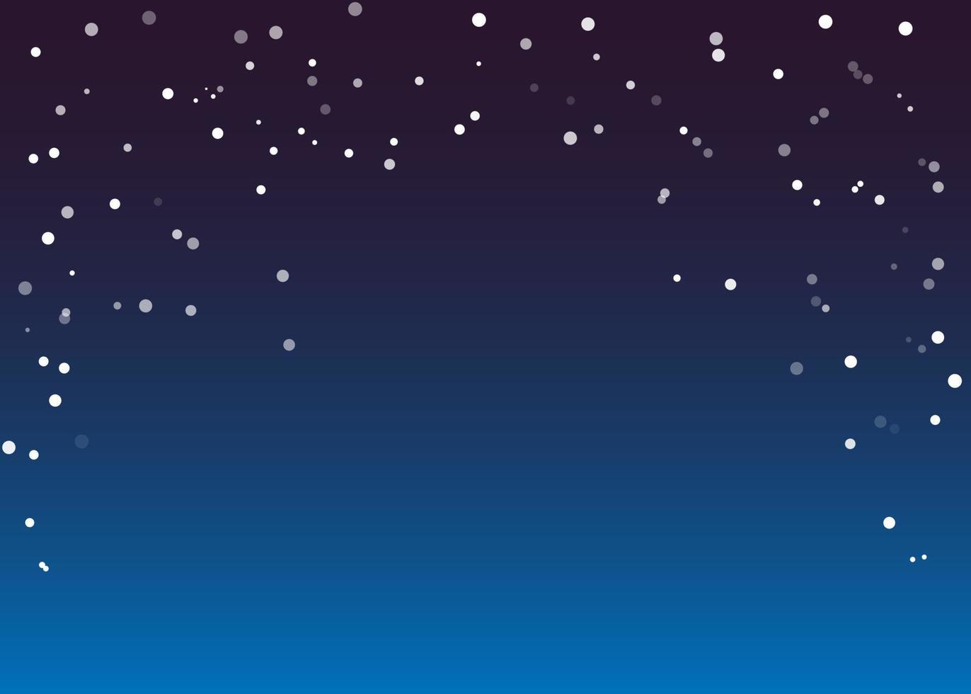 falling stylized snow, framing with snowflakes, simplified flat vector