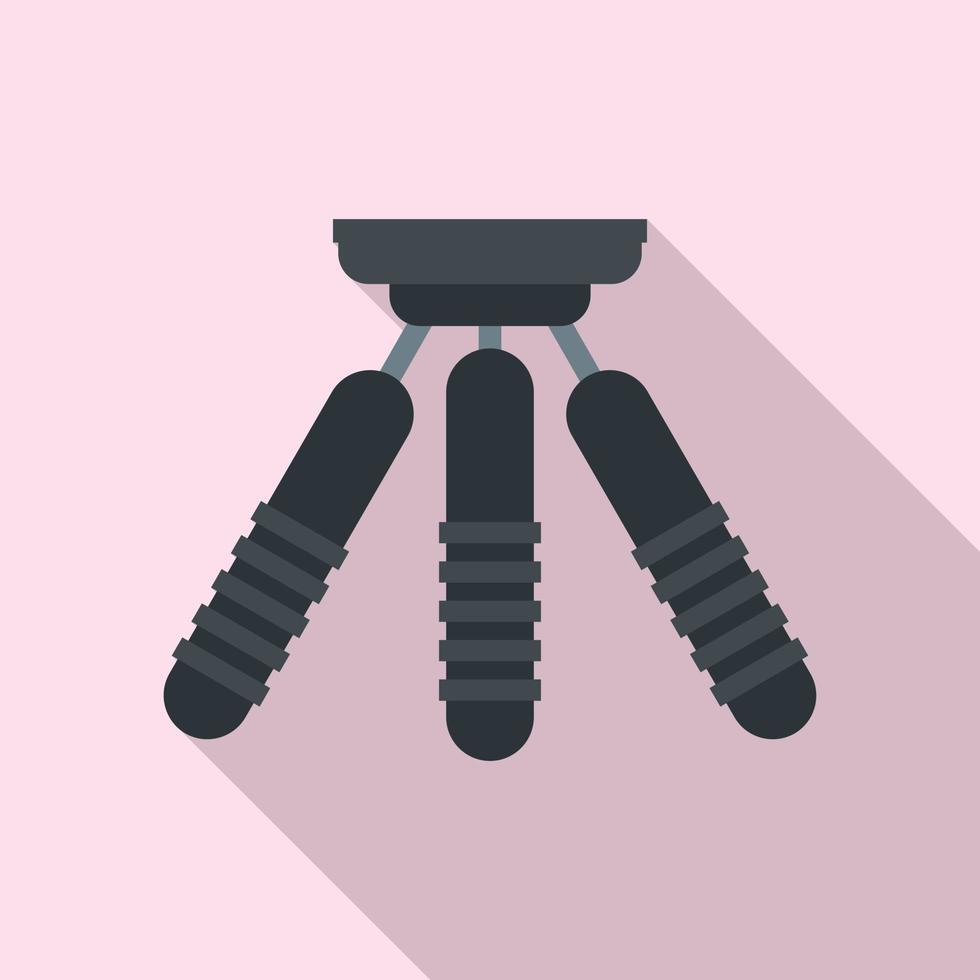 Small tripod icon flat vector. Camera mobile stand vector