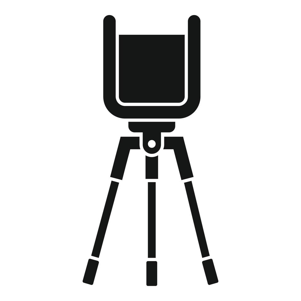 Phone video stand icon simple vector. Mobile tripod vector