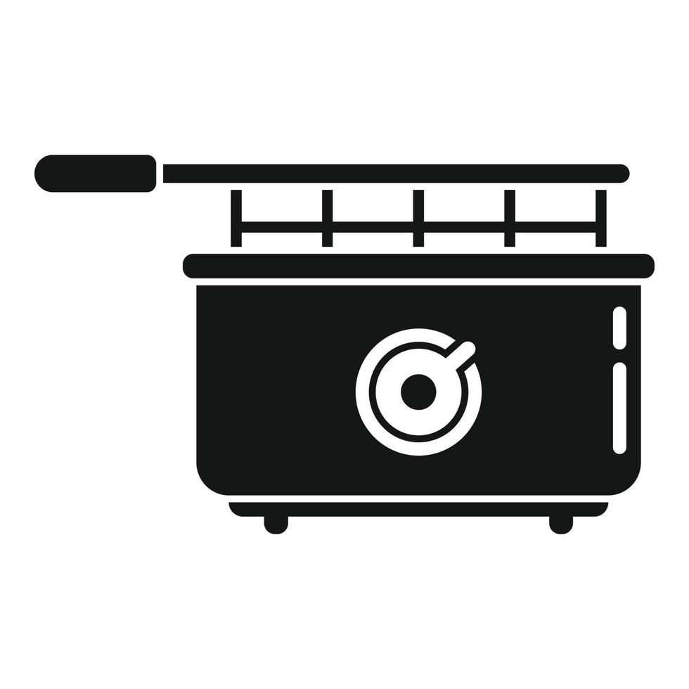 Deep fryer kit icon simple vector. Fry basket vector