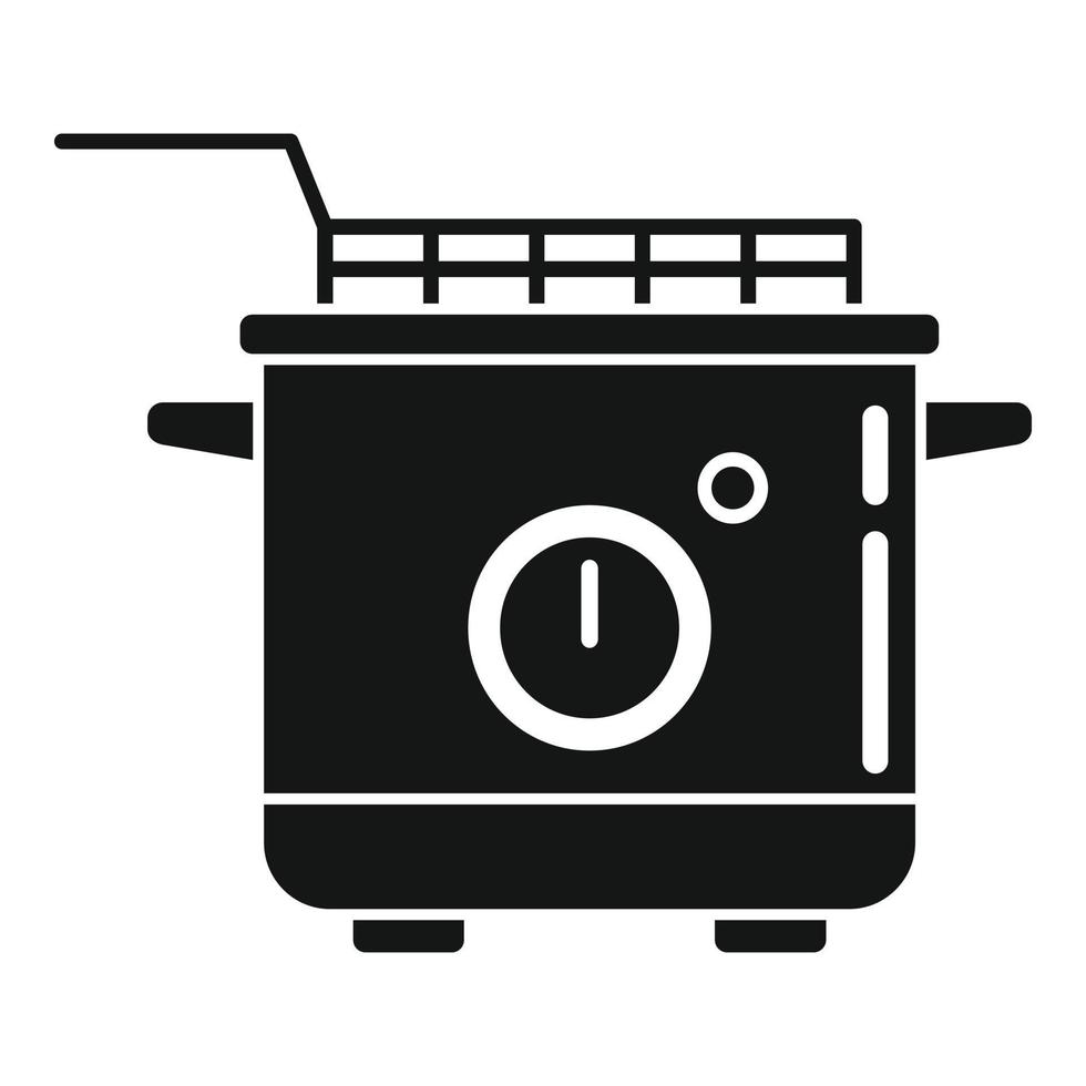 Deep fryer equipment icon simple vector. Oil basket vector