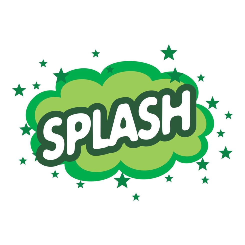 Splash icon, pop art style vector