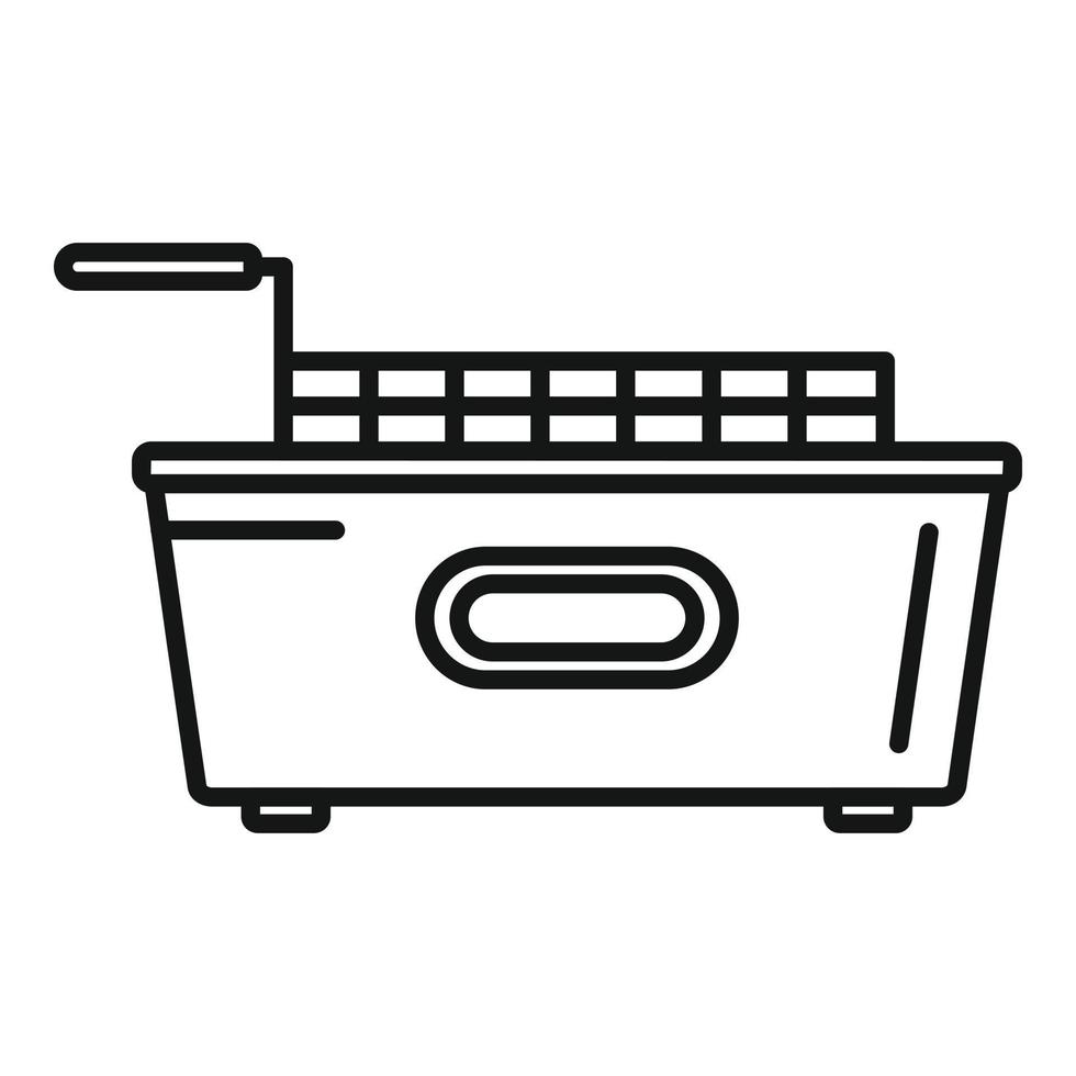 Kitchen fry machine icon outline vector. Deep fryer vector