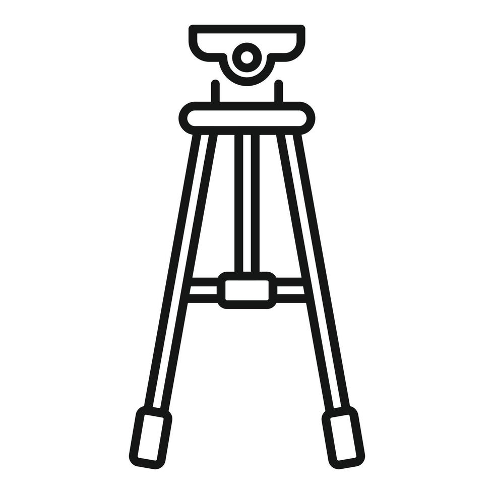 Studio tripod icon outline vector. Video camera stand vector