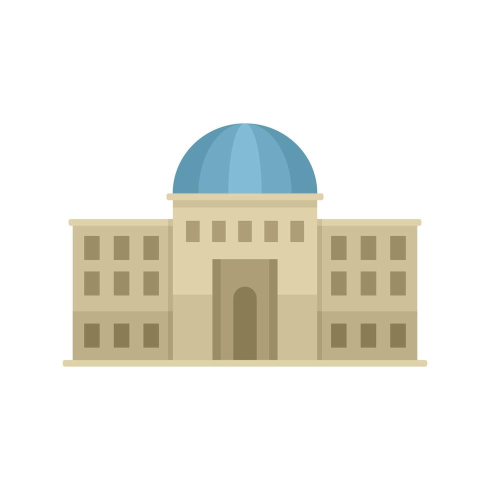 Palace parliament icon flat isolated vector