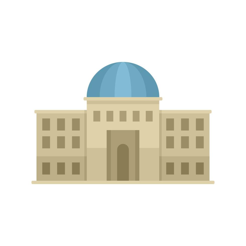 palacio parlamento icono plano aislado vector