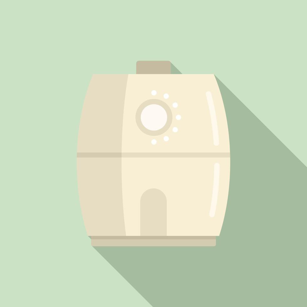 Cooking fry appliance icon flat vector. Deep fryer vector