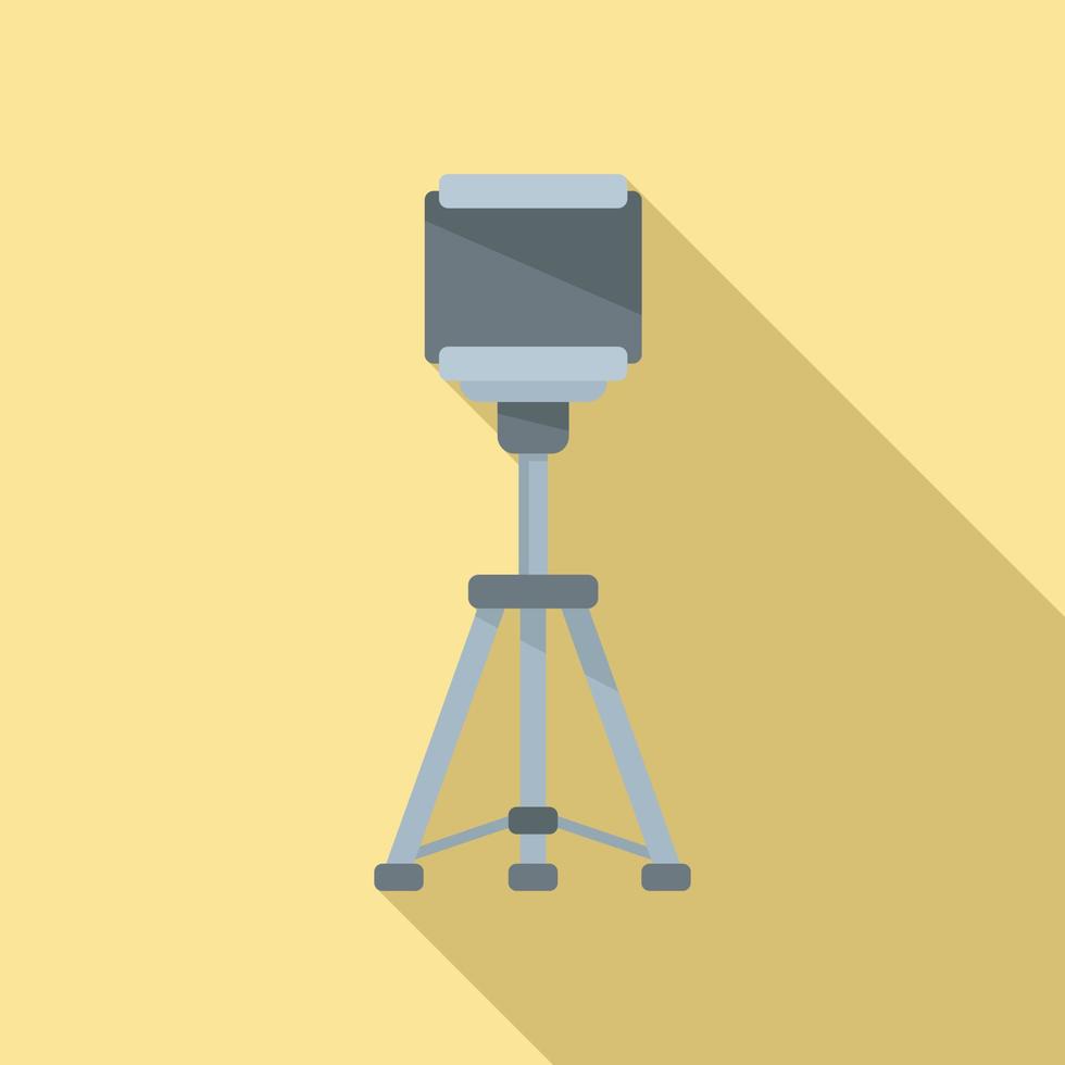 Smartphone tripod icon flat vector. Mobile camera stand vector