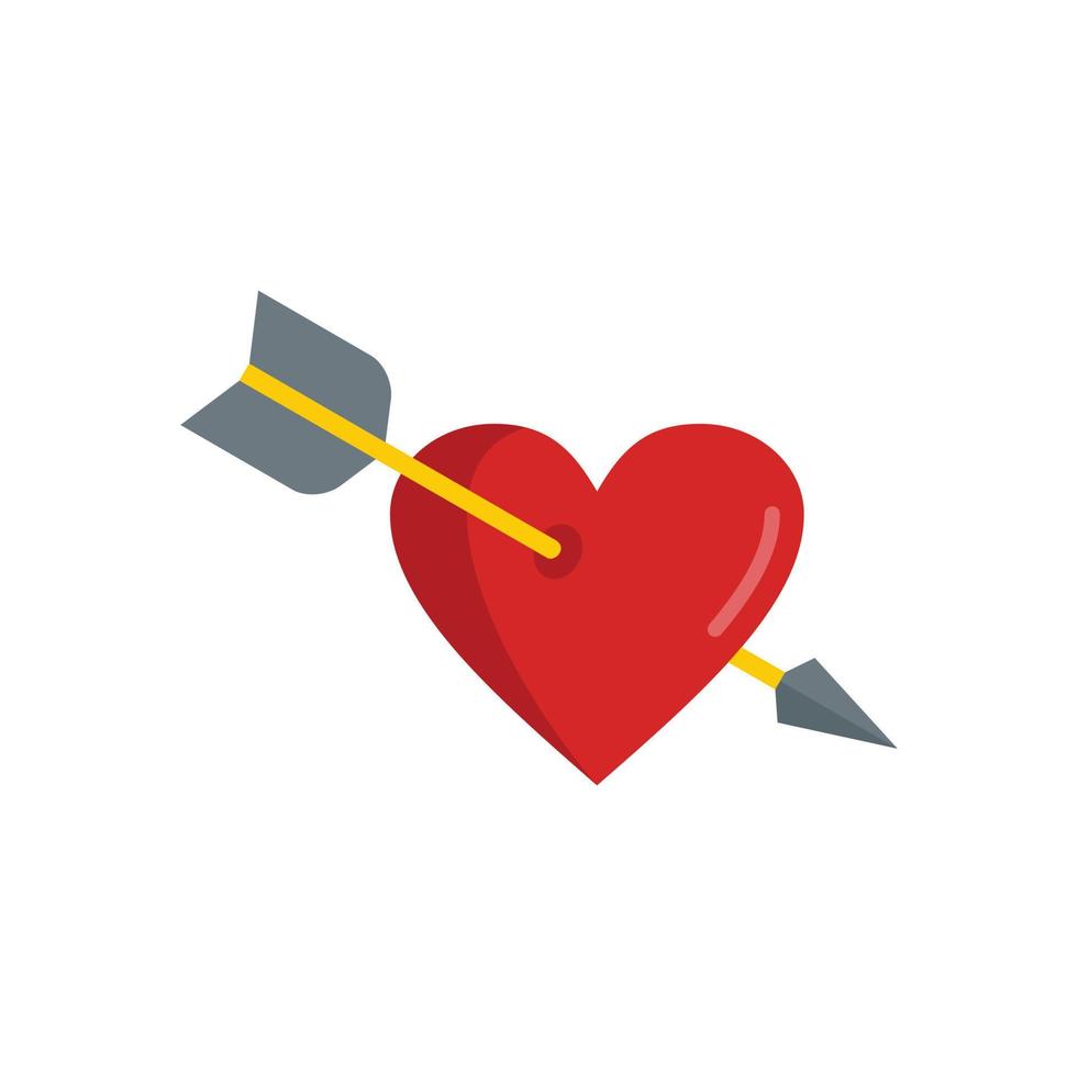 Teen problems heart love icon flat isolated vector
