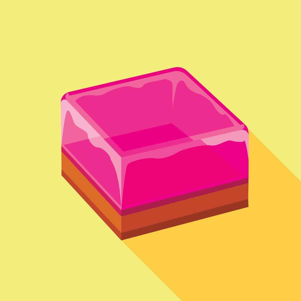 Fruit jelly icon, flat style vector