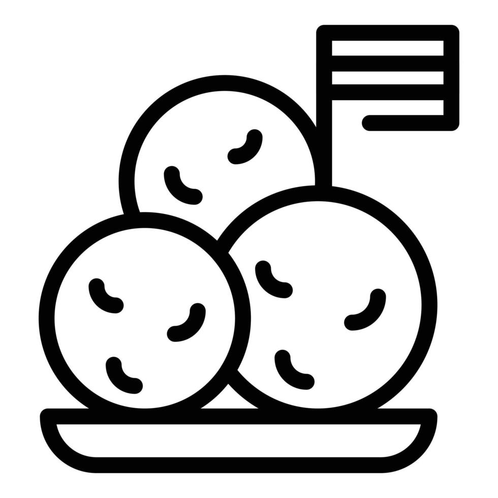 Snack croquette icon outline vector. Dutch potato vector