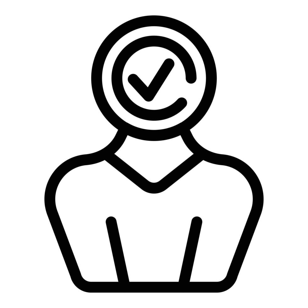 Election candidate icon outline vector. Vote poll vector