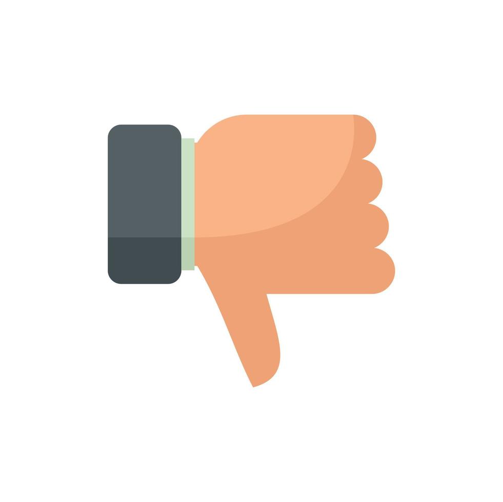 Teen problem thumb down icon flat isolated vector
