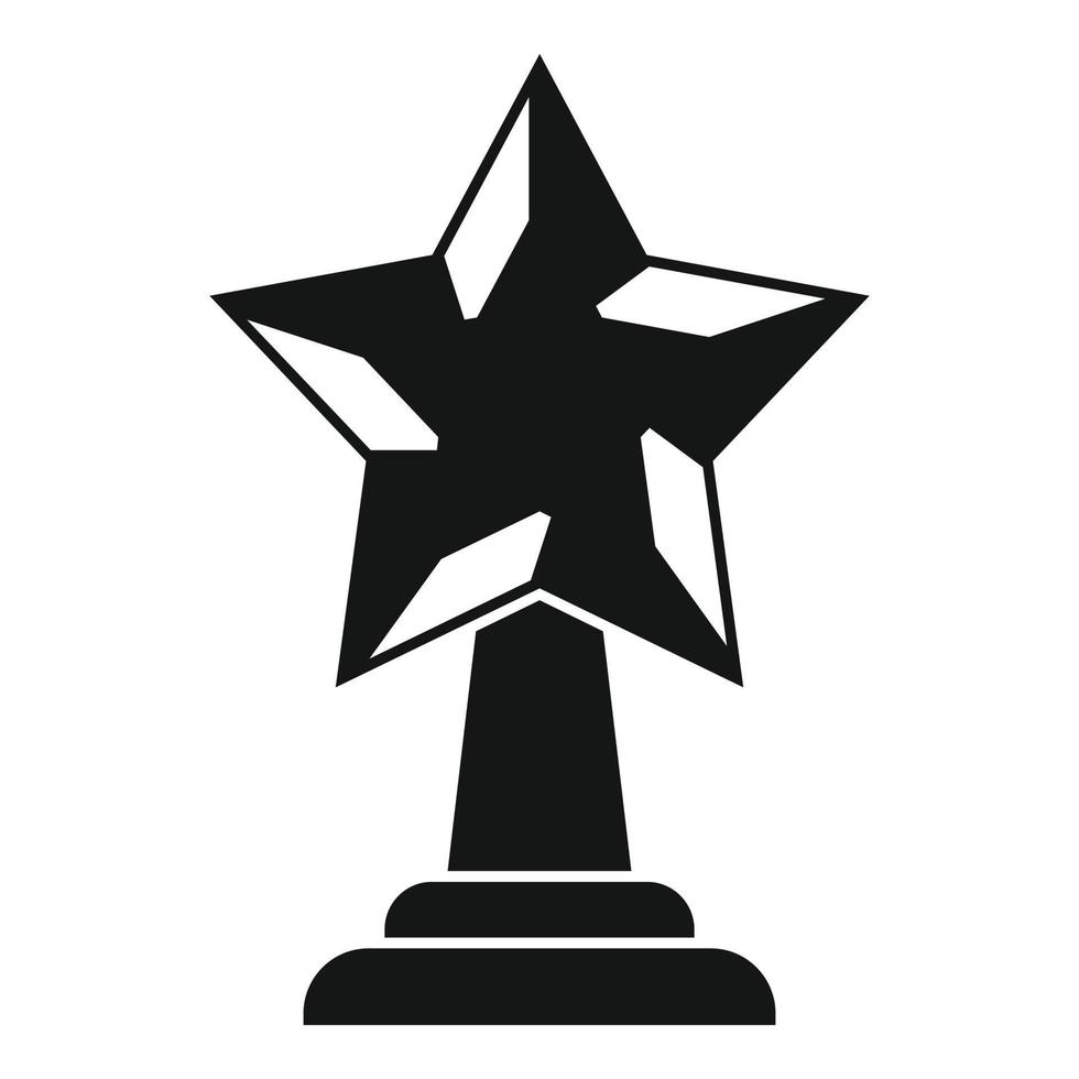 Star trophy icon simple vector. Winner award vector