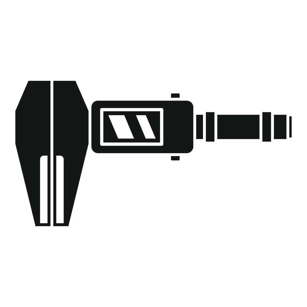 Screen caliper icon simple vector. Micrometer tool vector