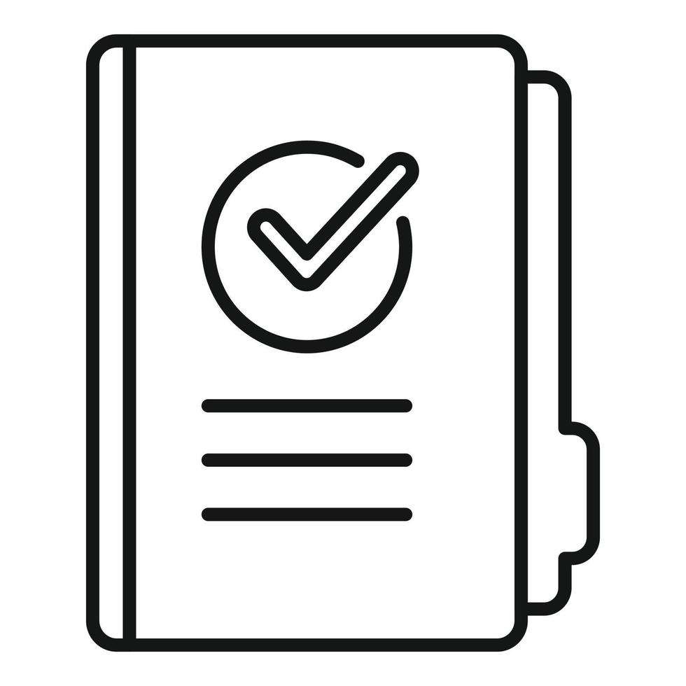 Quality folder icon outline vector. Document file vector
