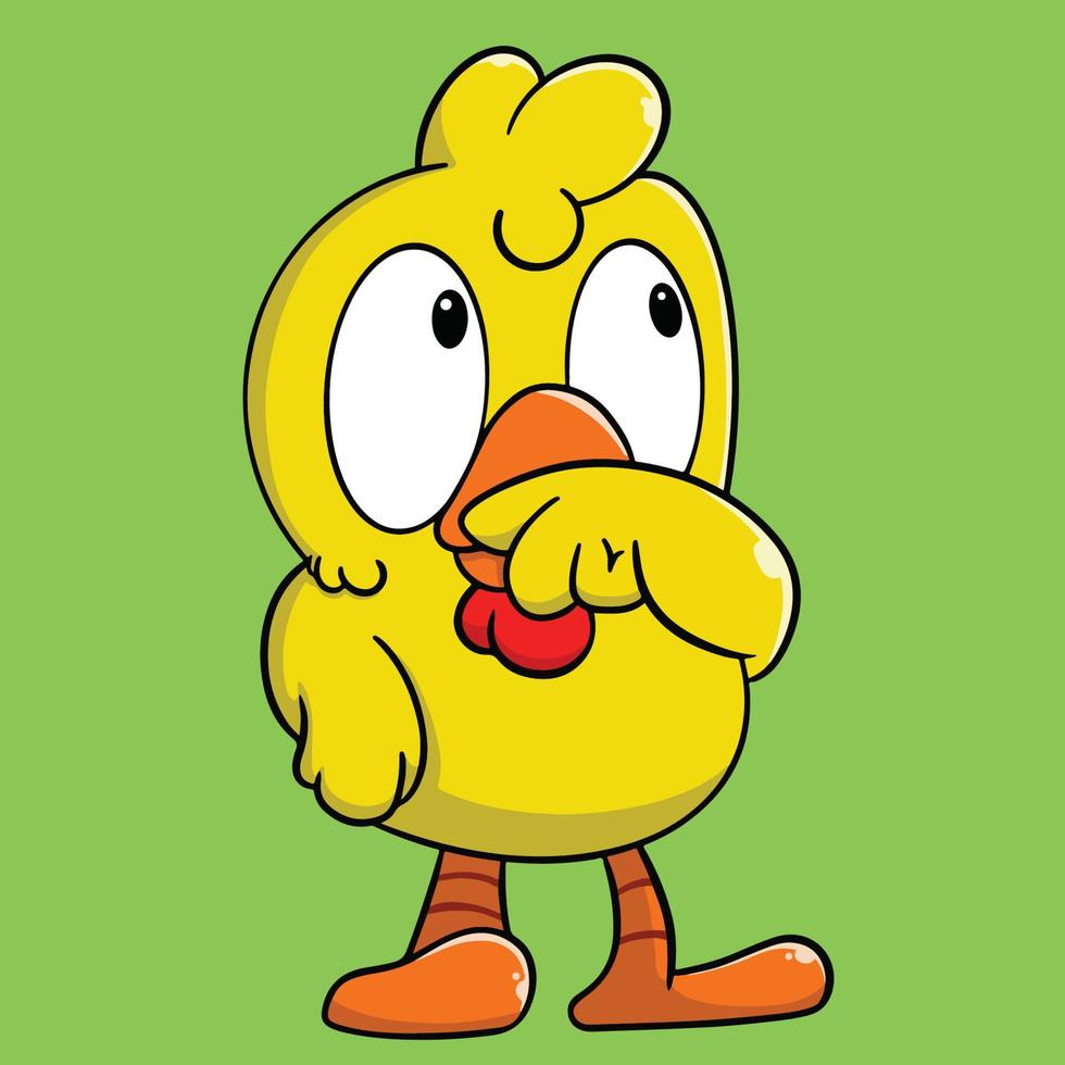 cartoon chicken cute illustration vector