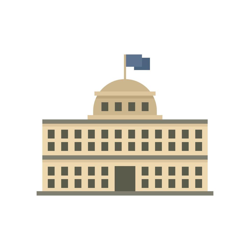 Parliament landmark icon flat isolated vector