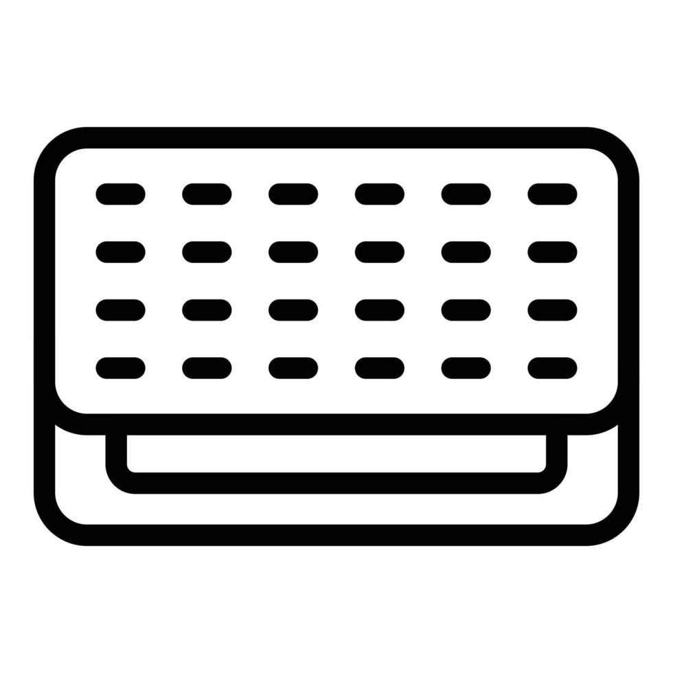 Vanilla biscuit icon outline vector. Cookie snack vector