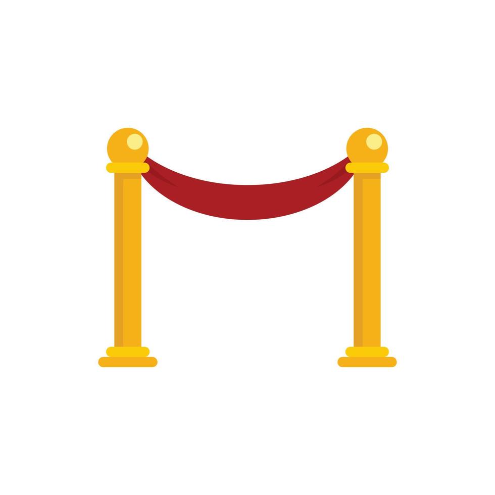 Museum barrier icon flat isolated vector