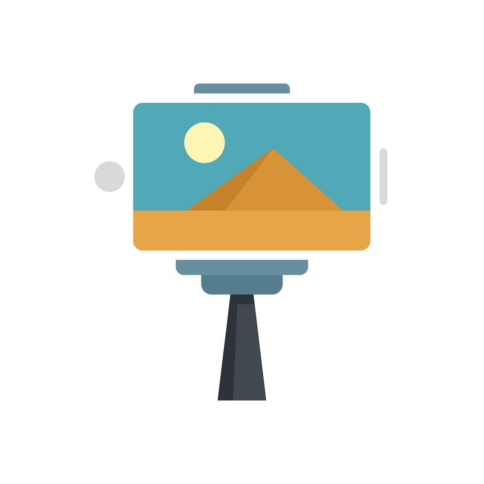 selfie stick icono plano aislado vector