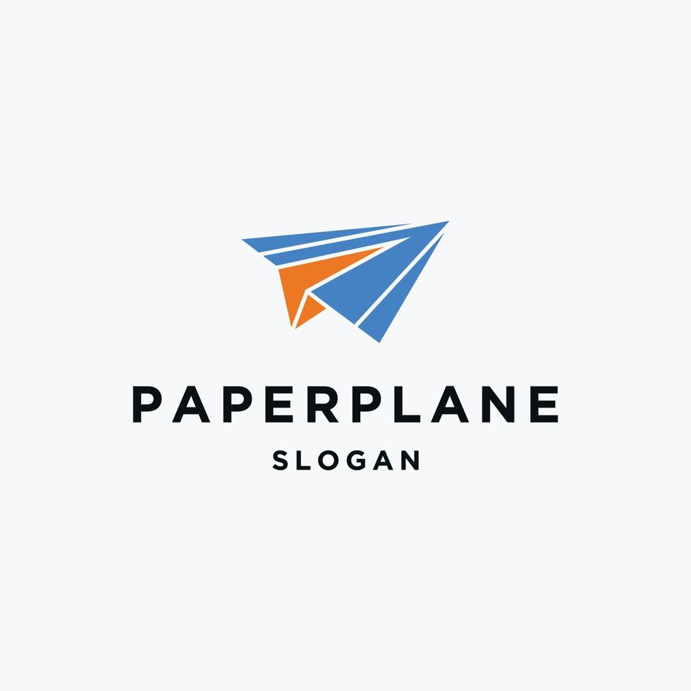 Paper line logo template vector illustration design