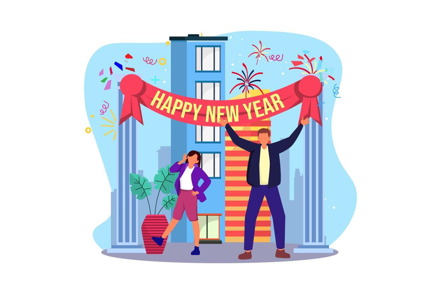 Welcome 2023 Year Flat Design vector