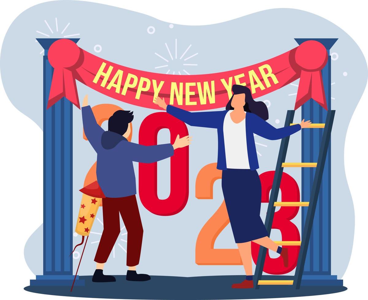 1 January New of Year Flat Design vector