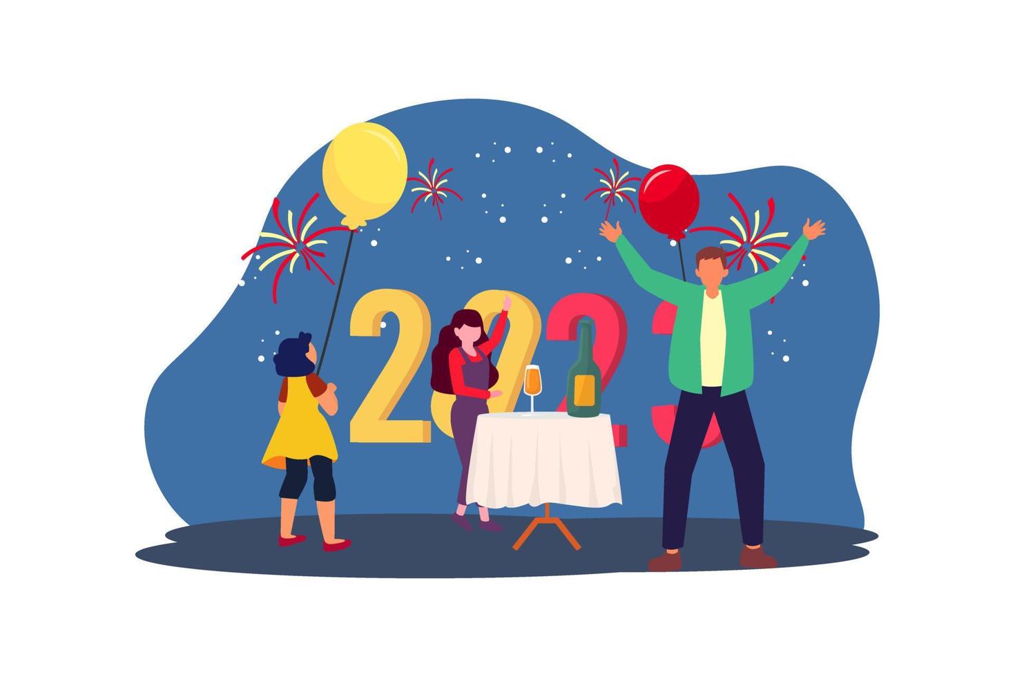 New Year New Activity Flat Design vector