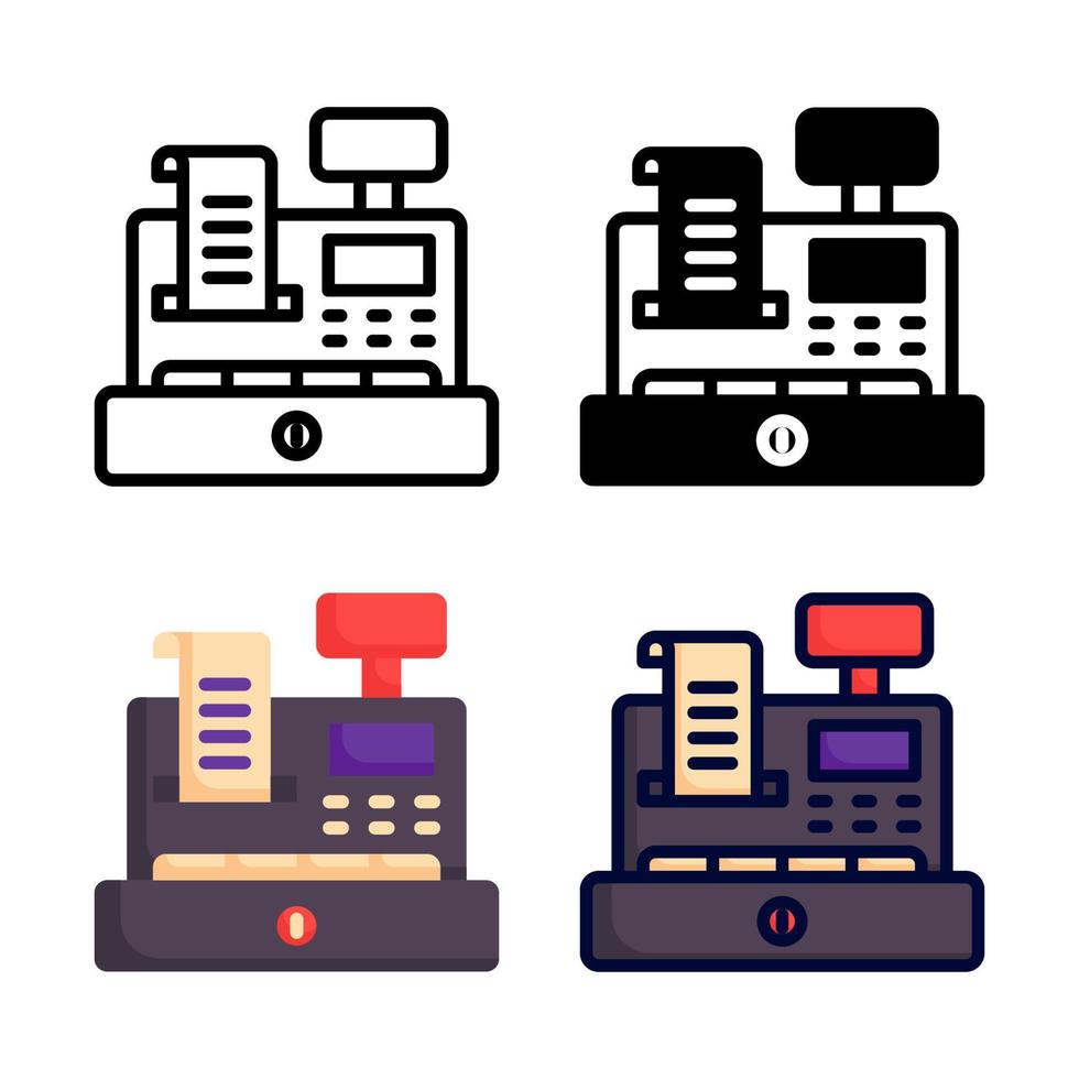 Cash payment Icon Set Style Collection vector