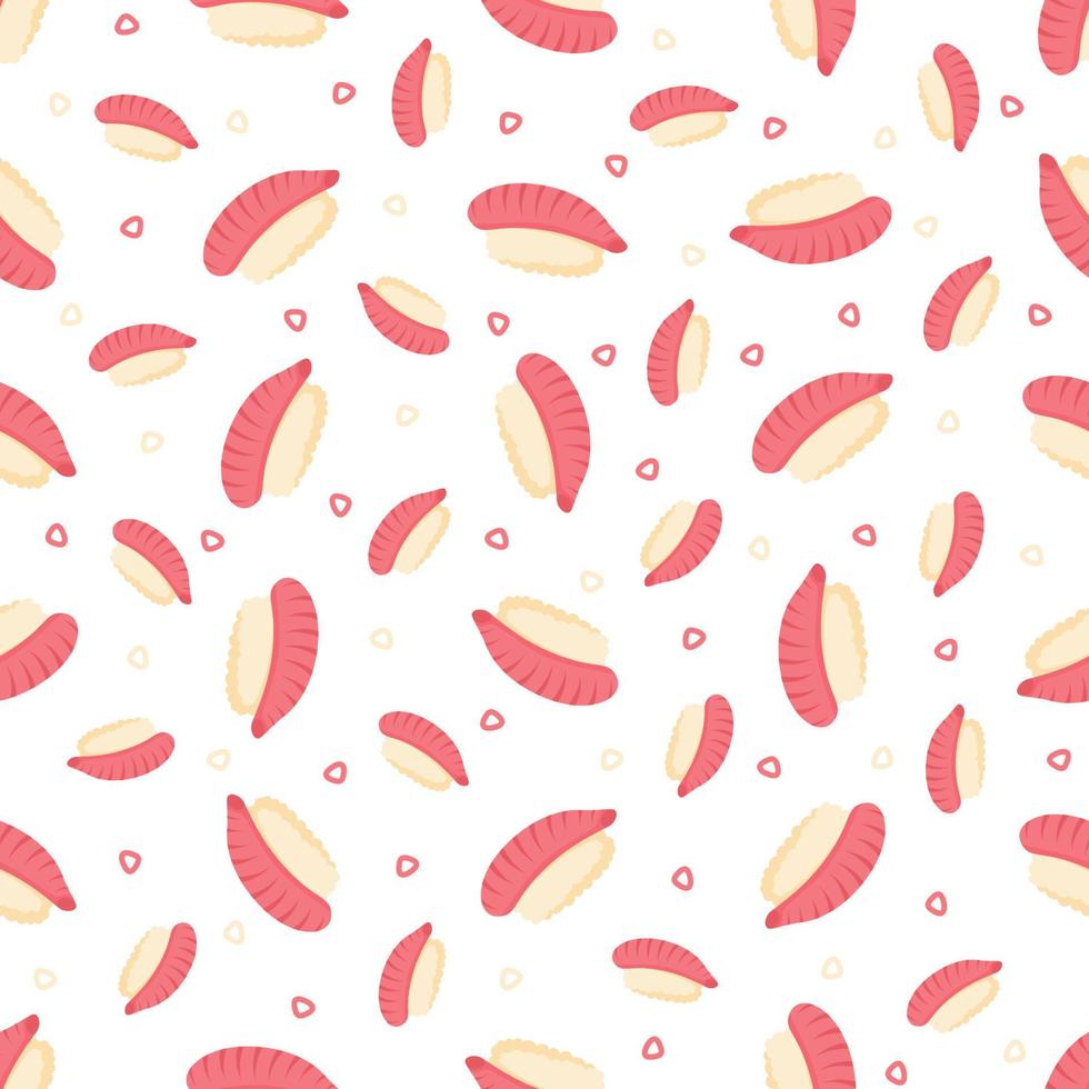 Seamless pattern with Sushi, for decoration vector