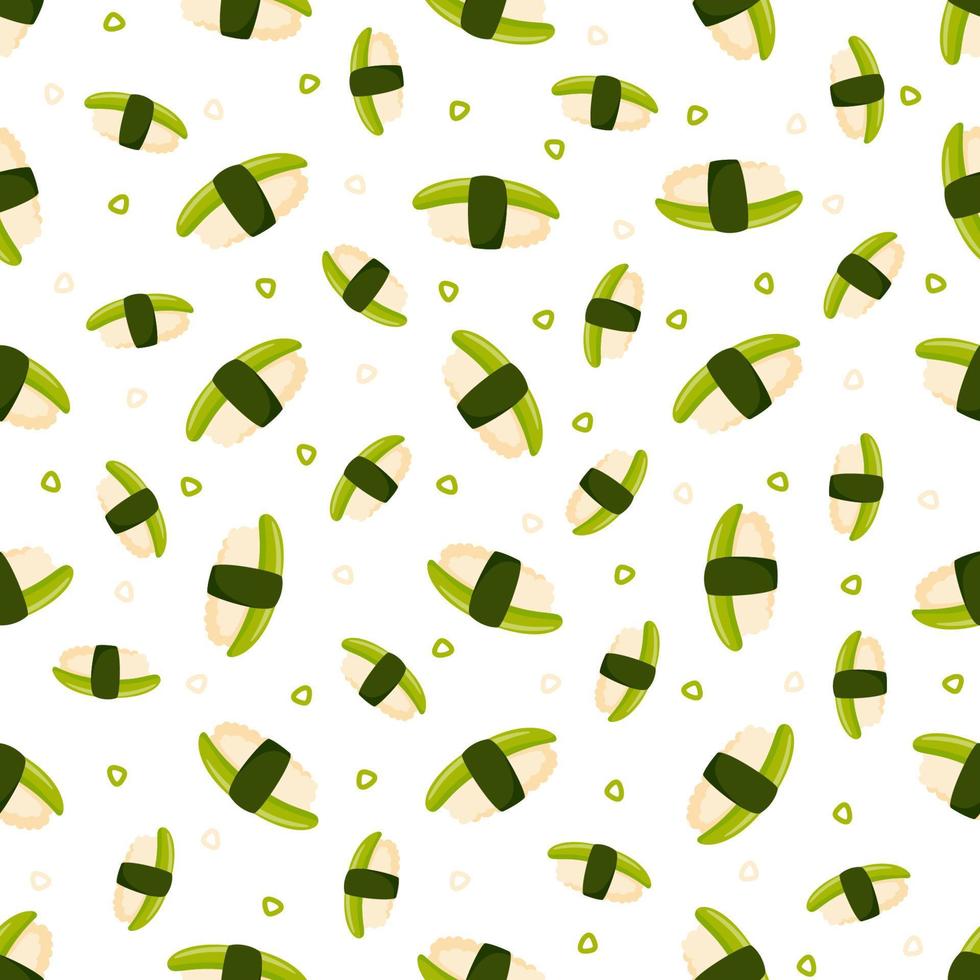 Seamless pattern with Sushi, for decoration vector