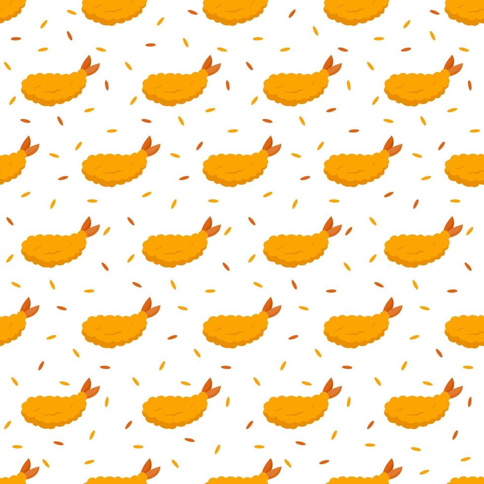 Seamless pattern with Tempura, for decoration vector