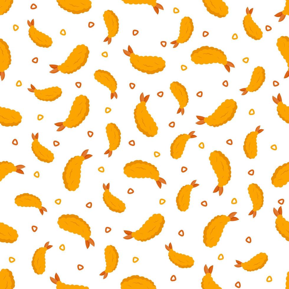 Seamless pattern with Tempura, for decoration vector