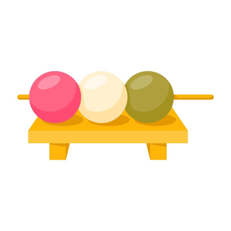 Dango in flat style isolated vector